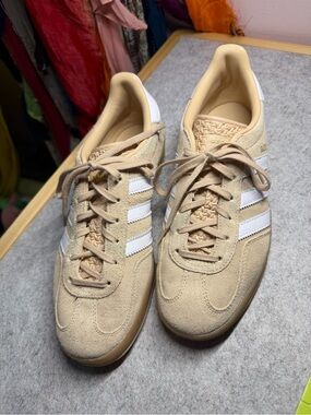 Adidas Gazelle Indoor Magic Beige Cloud White Gum Women Sneakers 8.5